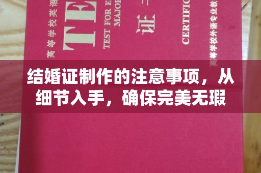 岫岩结婚证制作的注意事项，从细节入手，确保完美无瑕