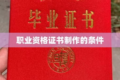 岫岩职业资格证书制作的条件