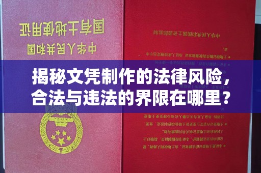岫岩揭秘文凭制作的法律风险，合法与违法的界限在哪里？
