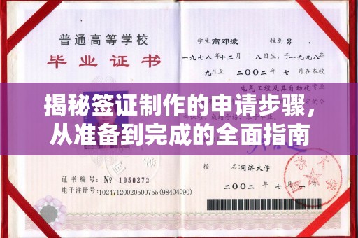 岫岩揭秘签证制作的申请步骤，从准备到完成的全面指南